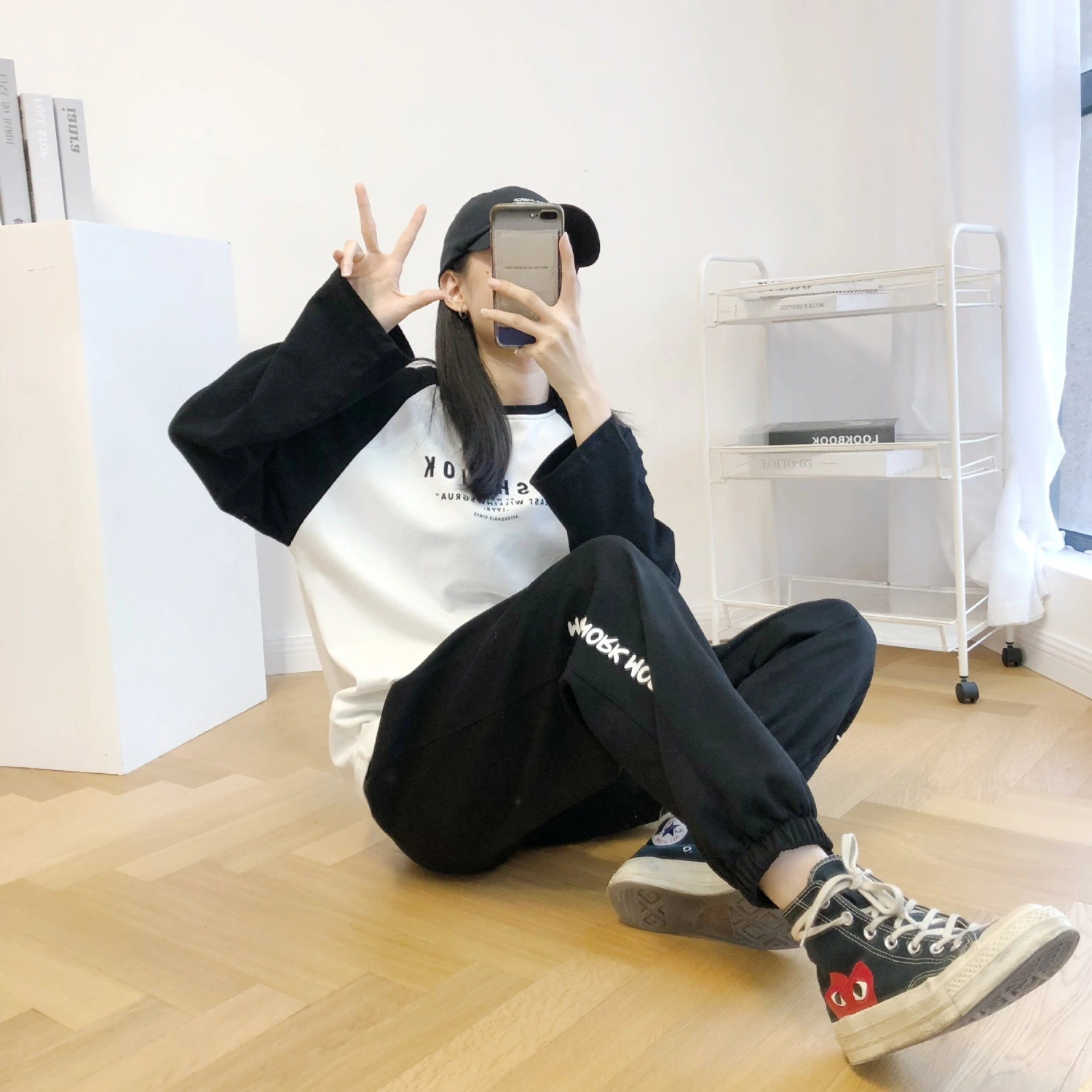 Loose Drawstring Elastic Waist Sports Casual Pants