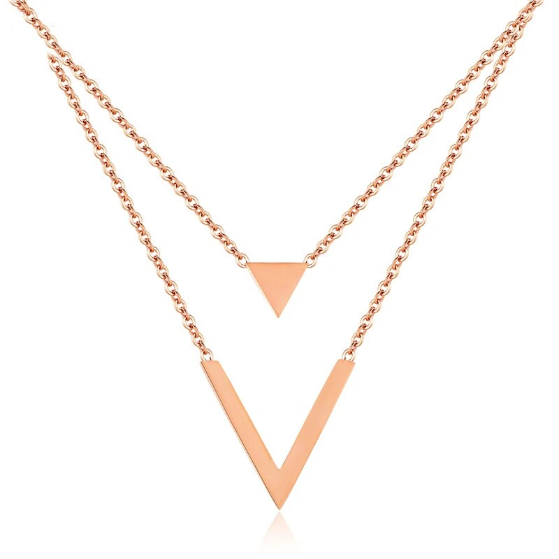 Triangle V necklace