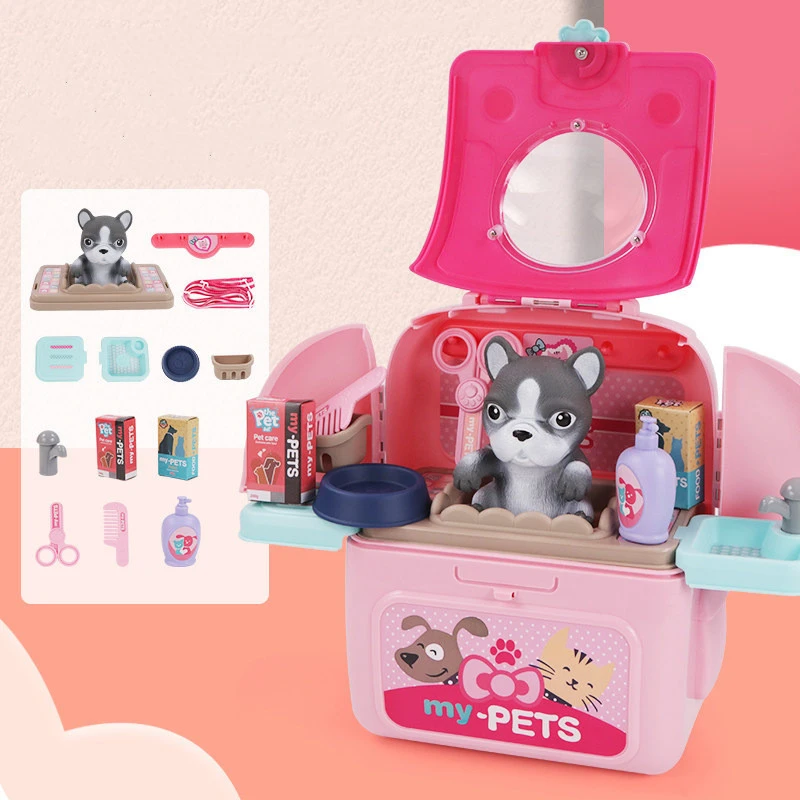 Simulation Cartoon Cat and Dog Two-In-One Space Bag Xiongcheng Toy