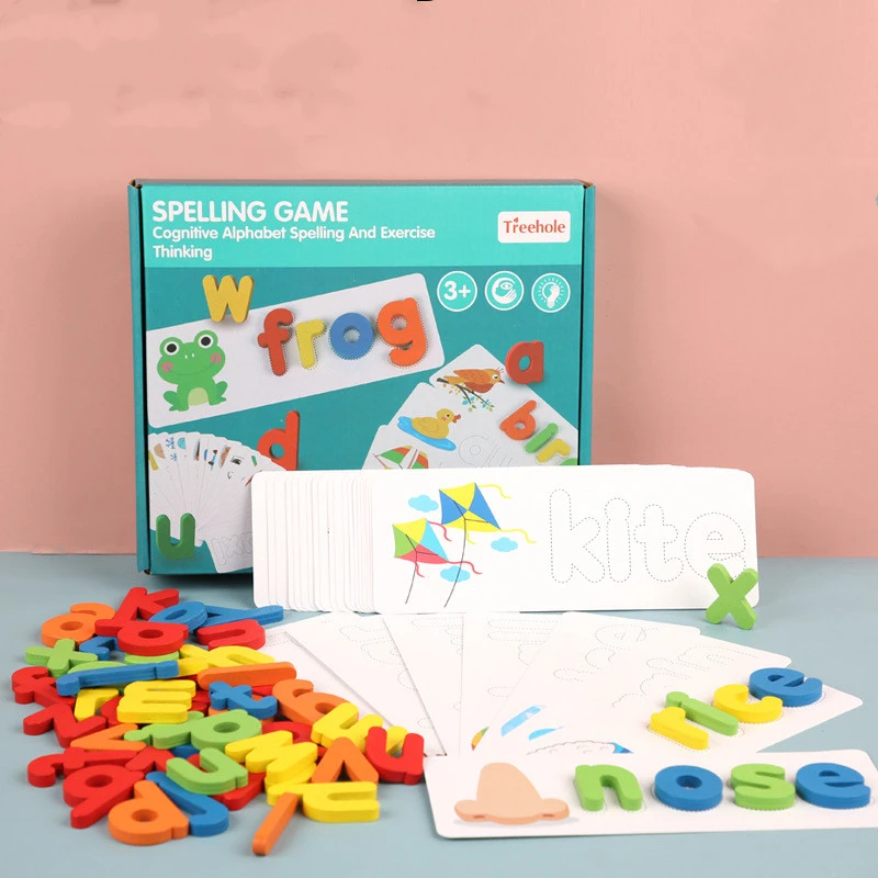Spelling Word Game Children's English Alphabet Early Education Cognitive Spelling Practice Toy