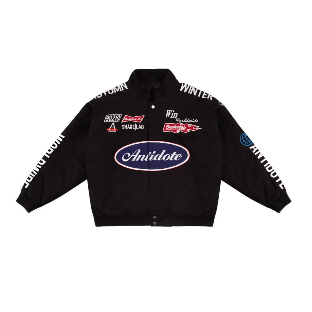 Loose Quilted Lining Thick Embroidered Jacket