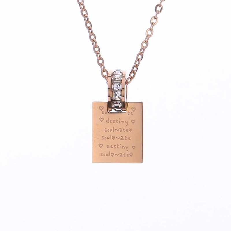 Lettered diamond necklace