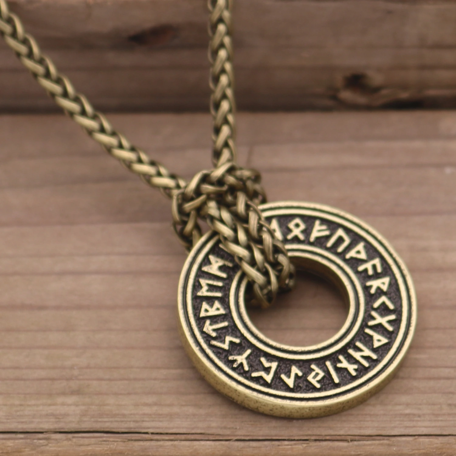 Helmet Rune Circle Necklace