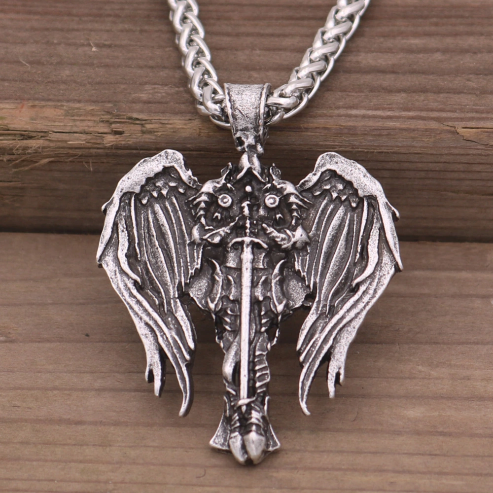 Cross and Angel Wings Pendant