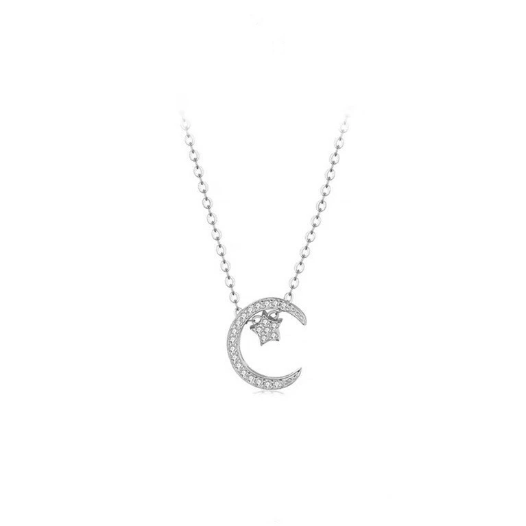 Ladies star moon clavicle chain