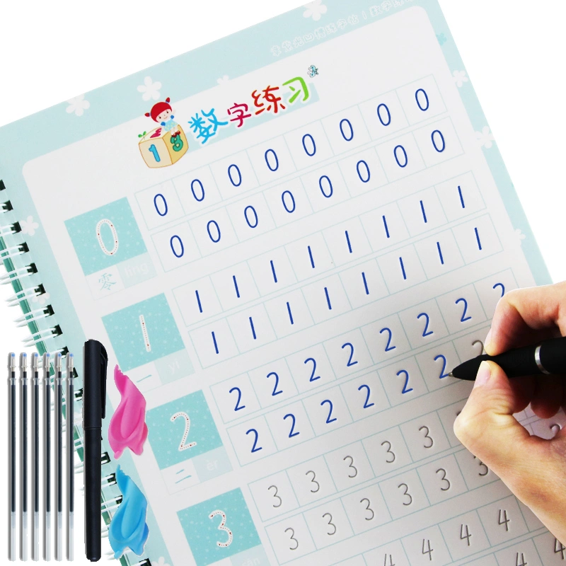 Children Practice Copybook Pure Digital Trace Red Book Preschool Kindergarten