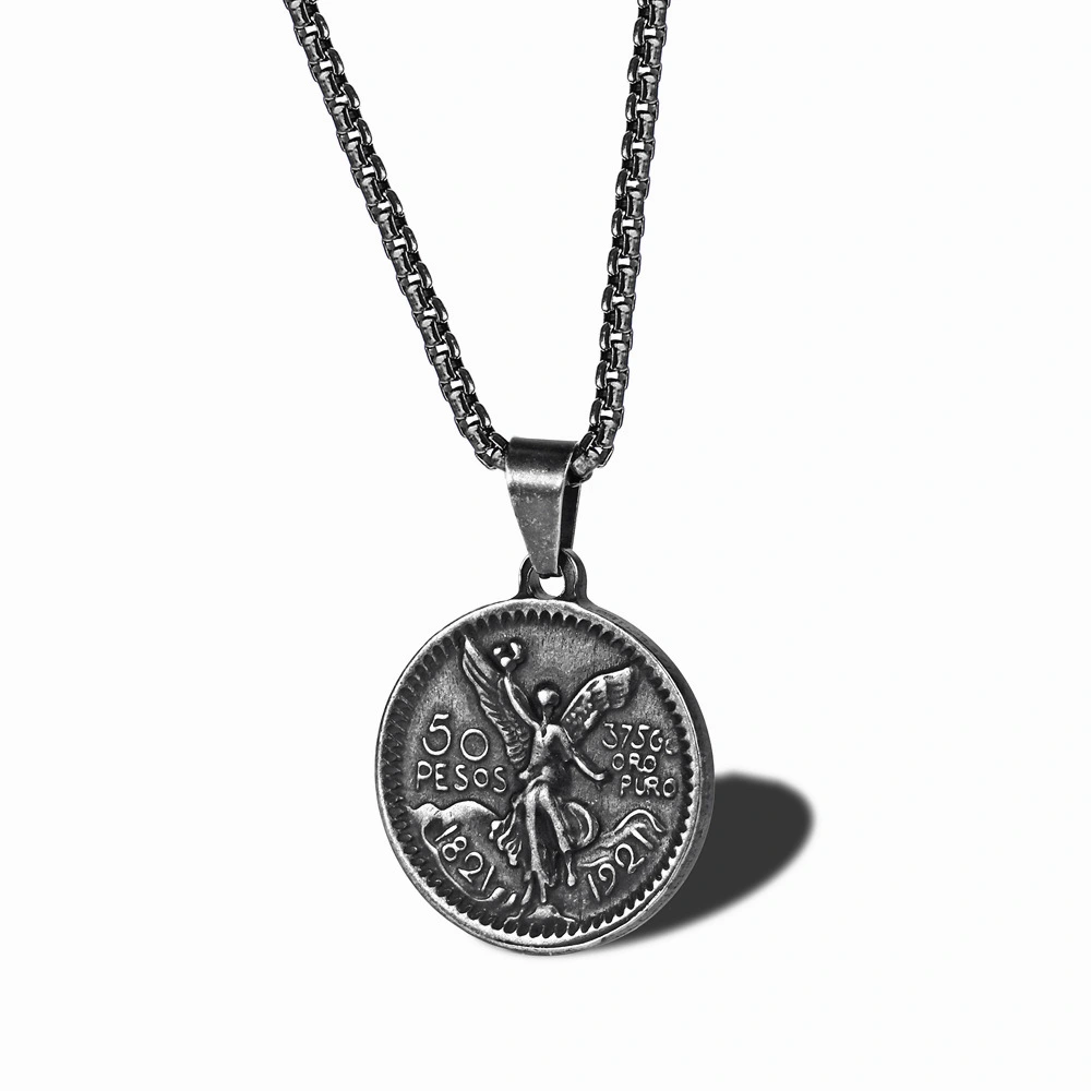 Souvenir gold pendant titanium steel