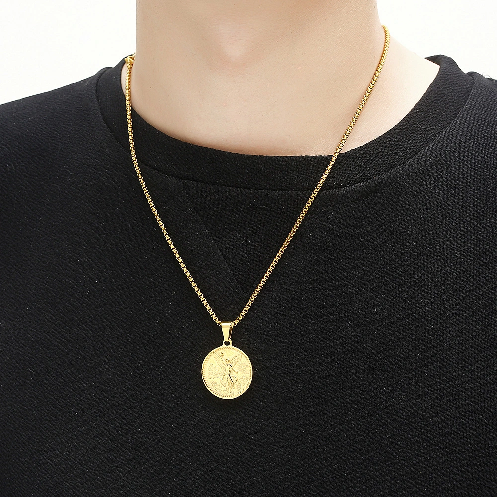 Souvenir gold pendant titanium steel