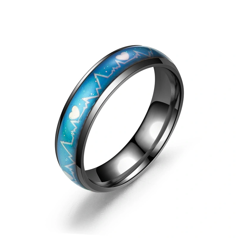 Titanium Steel Color Changing Ecg Temperature Ring