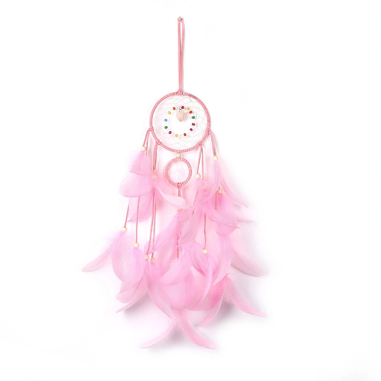 Girly Heart Cute Feather Dream Catcher Room Decoration Wind Chime Ornaments Birthday Gift