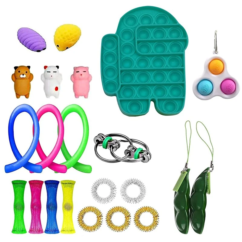Toys Set Anti Stress Box Strings Marble Relief Gift Adults Children Antistress Relief Fidget Toy Pack