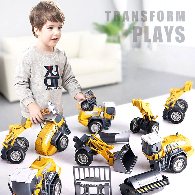 Children 1:55 simulation alloy car model engineering excavator set lifting transport vehicle sliding boy car toy