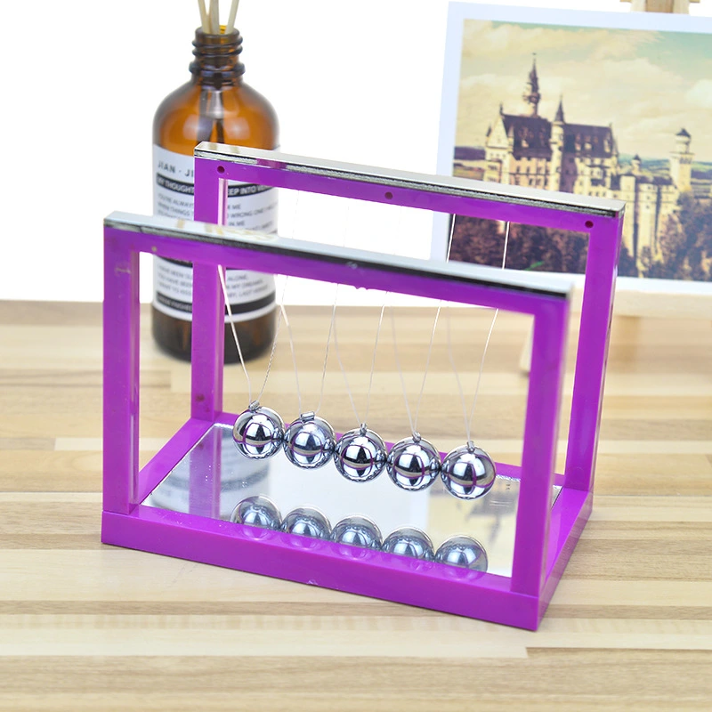 Colored mirror Newton pool ball