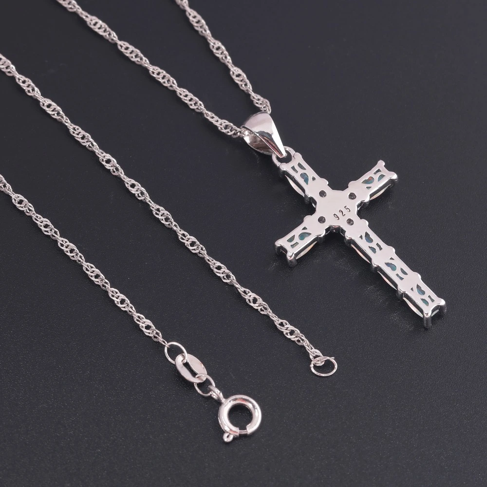 Ladies Cross Pendant Necklace