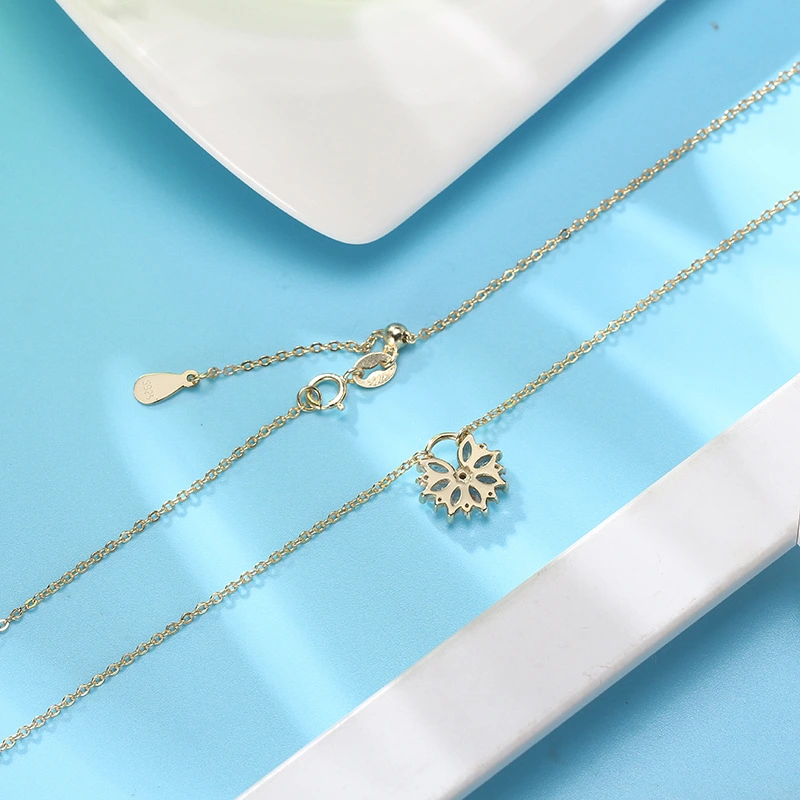 Sterling silver and diamond necklace