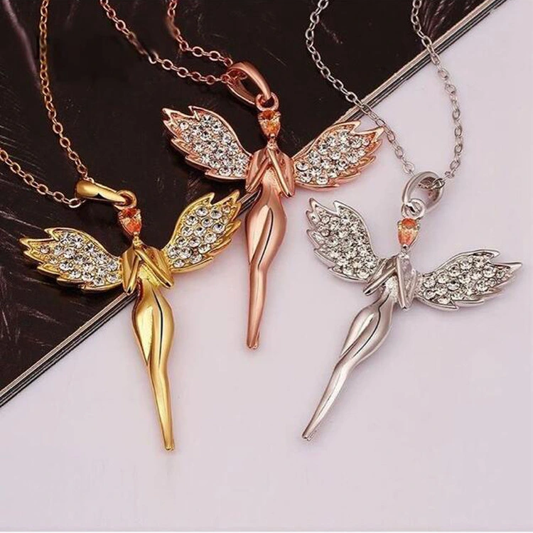Fashion Simple Pendant Angel Wings Necklace