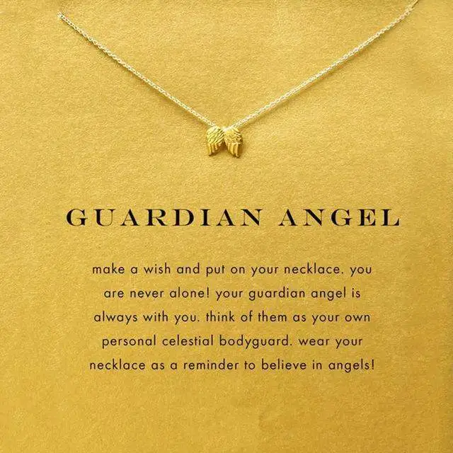 Angel Wings Alloy Clavicle Explosion Shakes with Money Chain Pendant