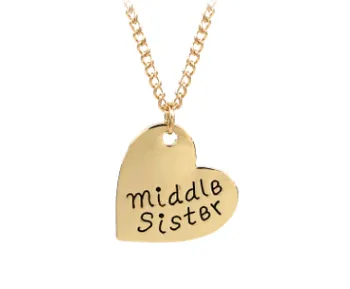 Jewelry three-piece suit big/mid/lit Sis sisters girlfriends love chain