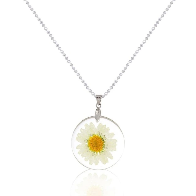 Bohemian Dried Flower Daisy Necklace