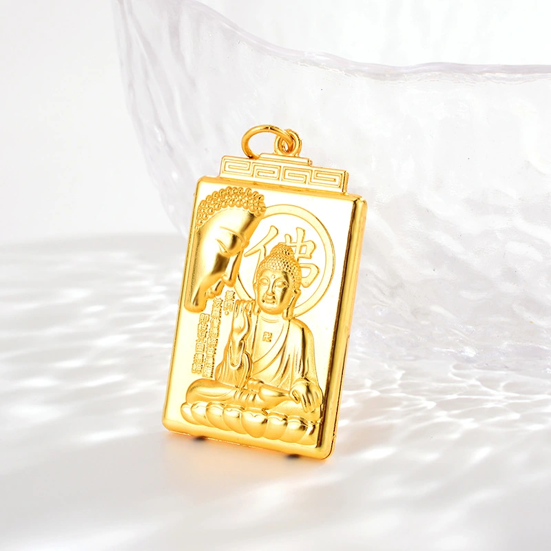 3D Hard Gold Pendant Buddha