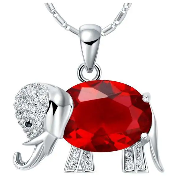 Foreign trade Necklace 925 silver plated 18K Gold Pendant Fashion European elephant diamond super flash