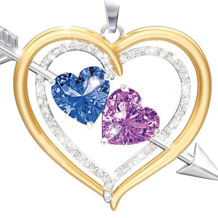 Love Heart Shaped Two-tone Pendant