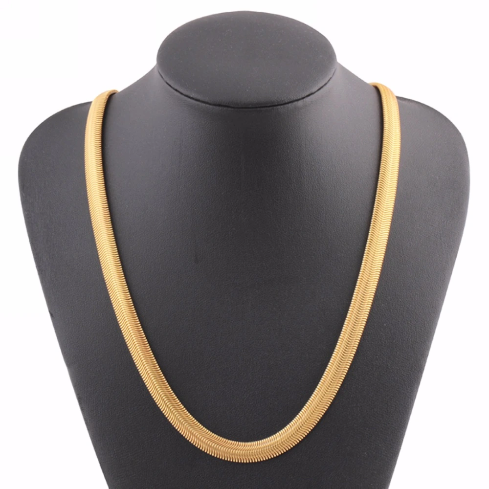 18K Gold Snake Bone Copper Chain