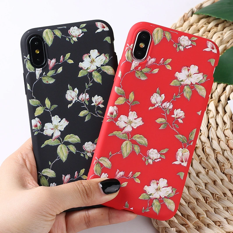 Compatible with Apple , Literary Floral All Inclusive Mobile Phone Case