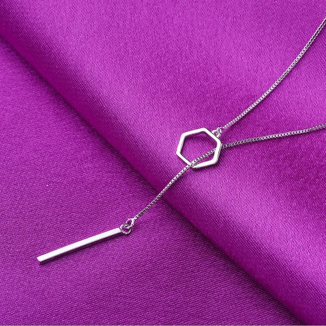 Silver Plated Jewelry Geometric Women's Necklace