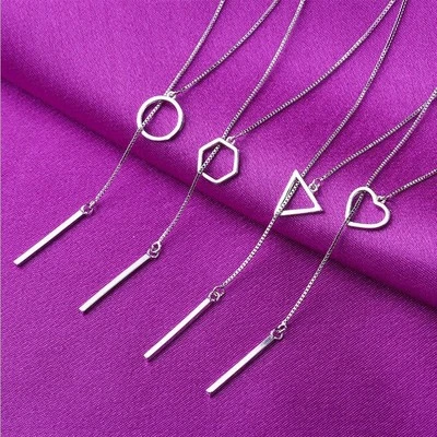 Silver Plated Jewelry Geometric Women's Necklace