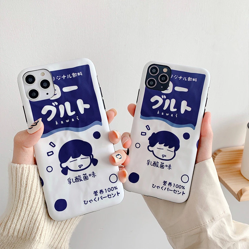 Japanese cartoon drink couple mobile phone case