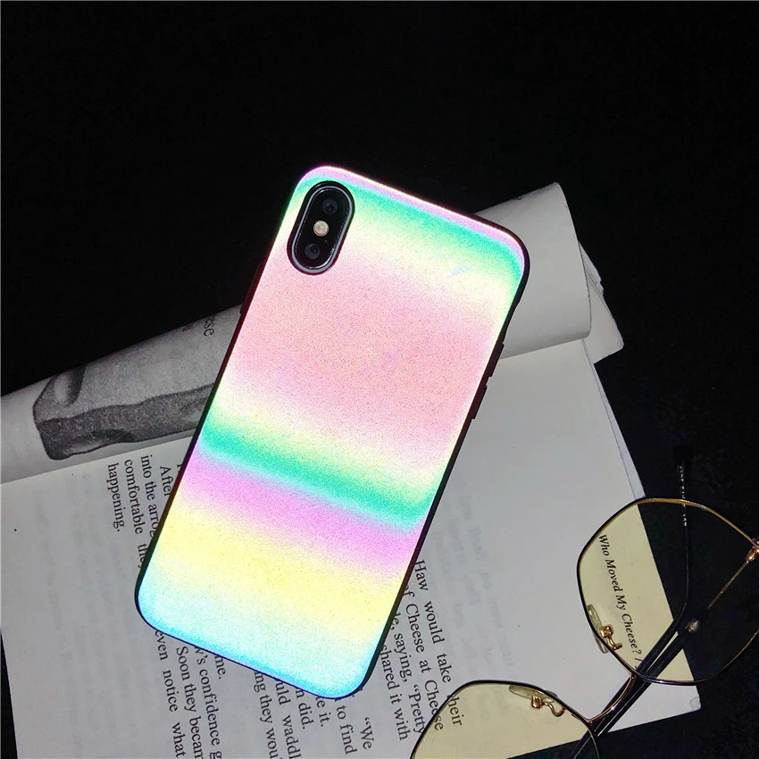 Compatible with Apple , Gradient reflective phone case