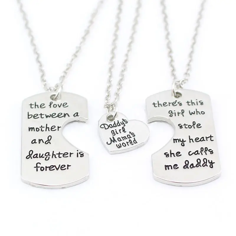 3 PIECE DADDY'S GIRL MAMA'S WORLD NECKLACE