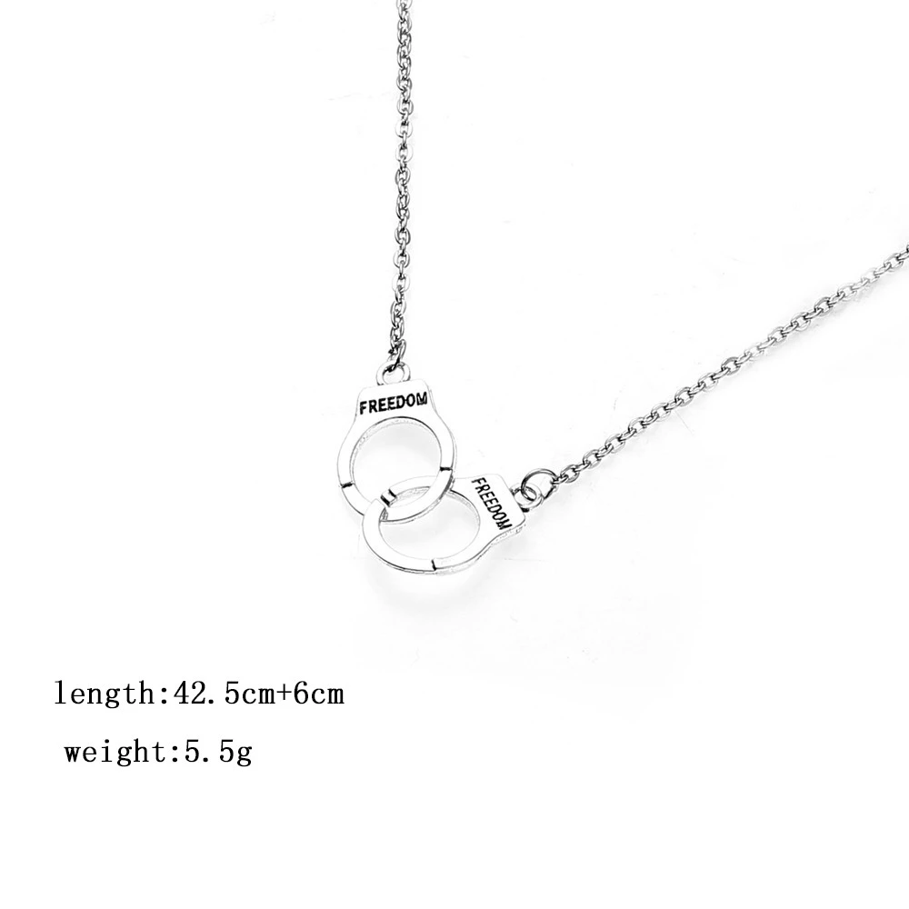 Simple fashion handcuff necklace