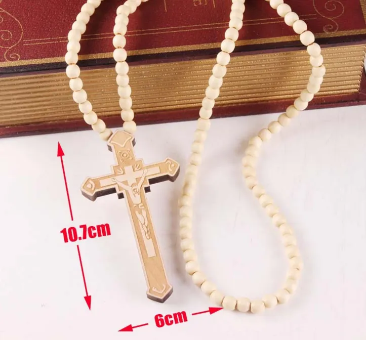 Cross Wooden Bead Necklace Trend Cool Night Club Fashion Hot Wood Jewelry