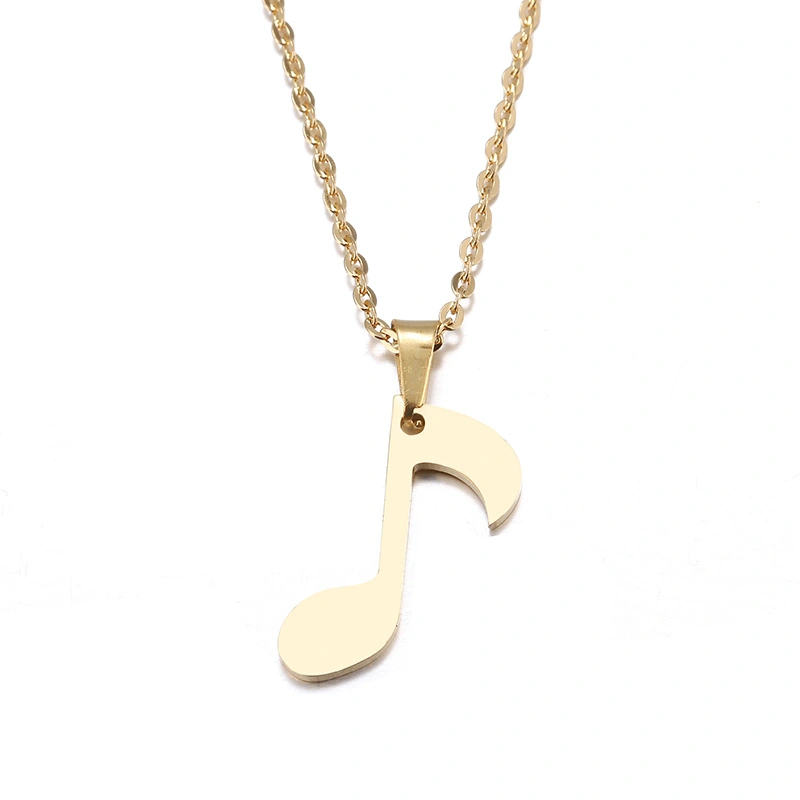 Individual music symbol pendant necklace