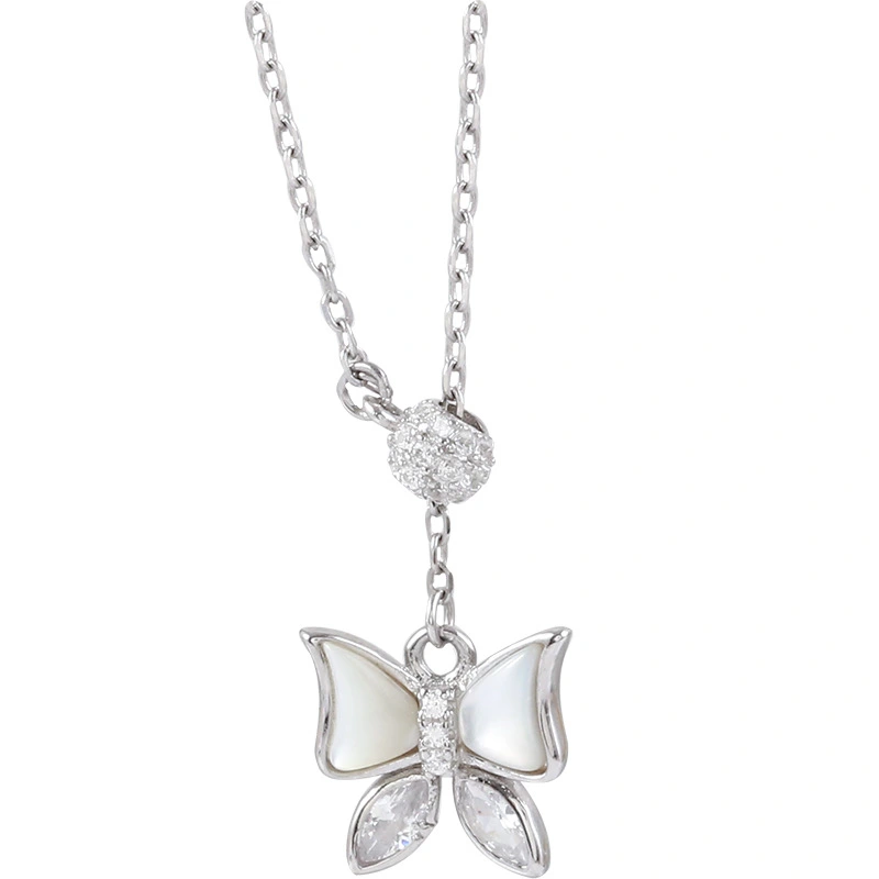 Light luxury feeling cold wind butterfly clavicle chain