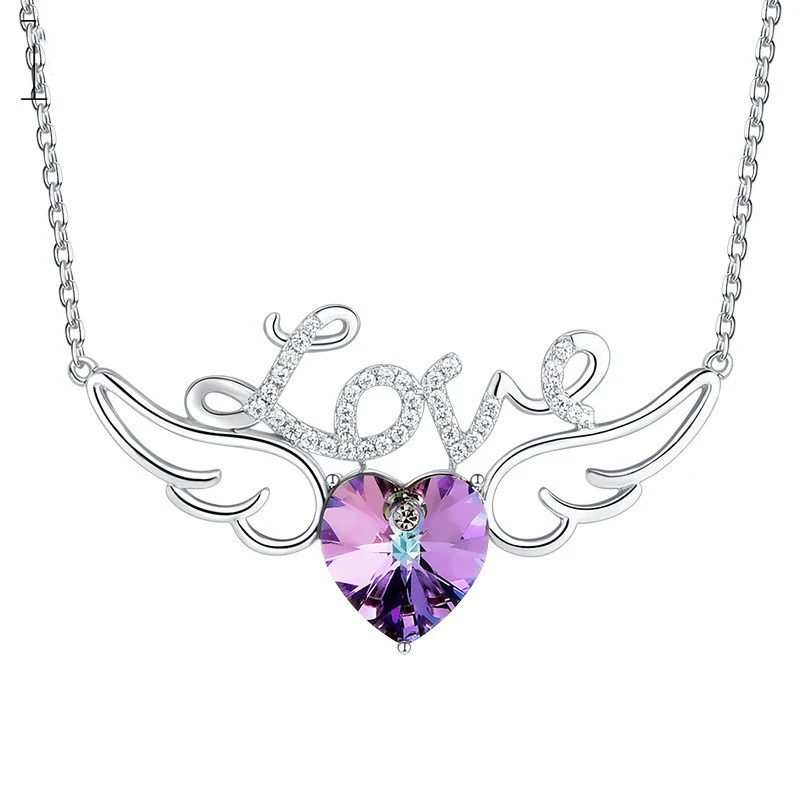 Angel Heart Crystal Sweater Chain