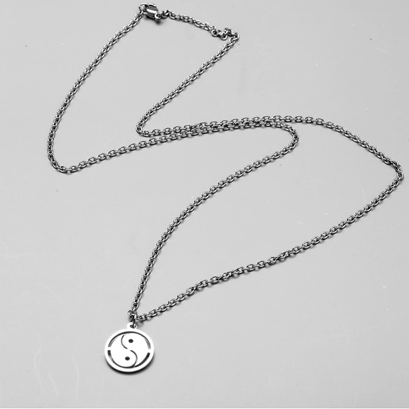 Necklace Stainless Steel Tai Bagua Pendant
