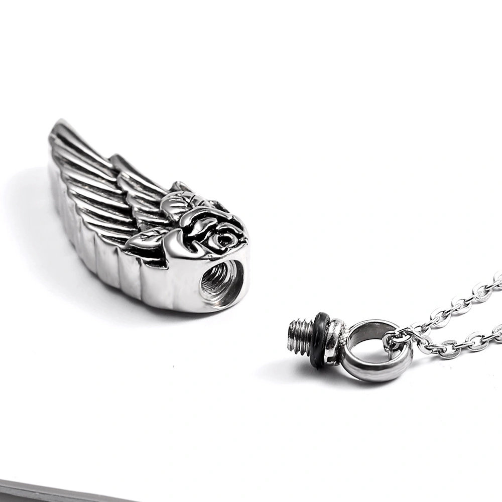 Angel wings perfume bottle pendant