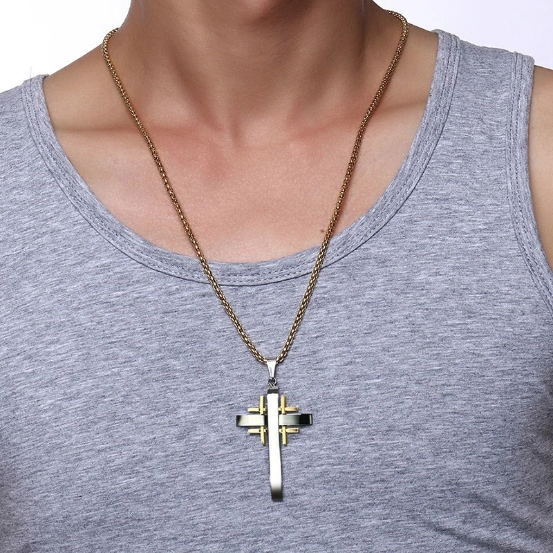 Stainless steel cross pendant