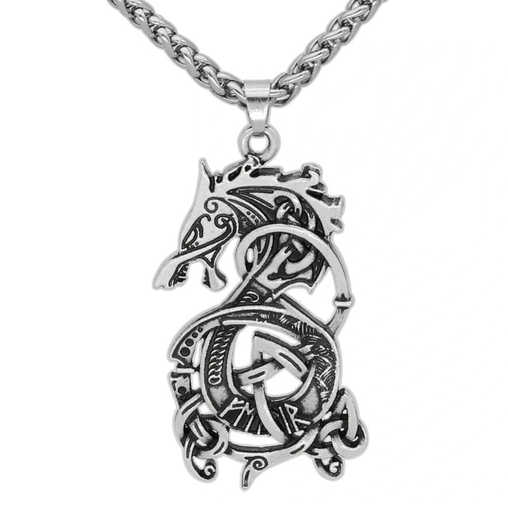 Retro Domineering Dragon Pendant