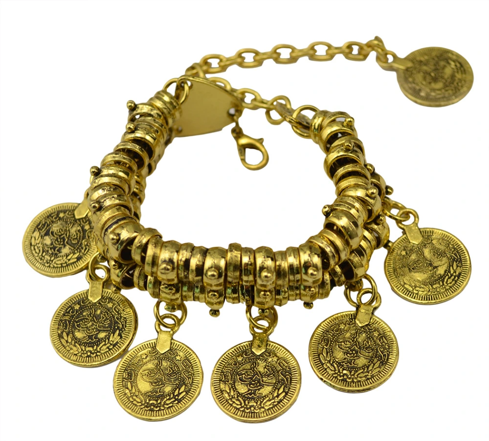 Coin short bracelet and anklet dual purpose