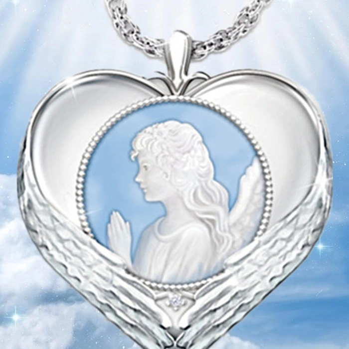 Angel prayer pendant