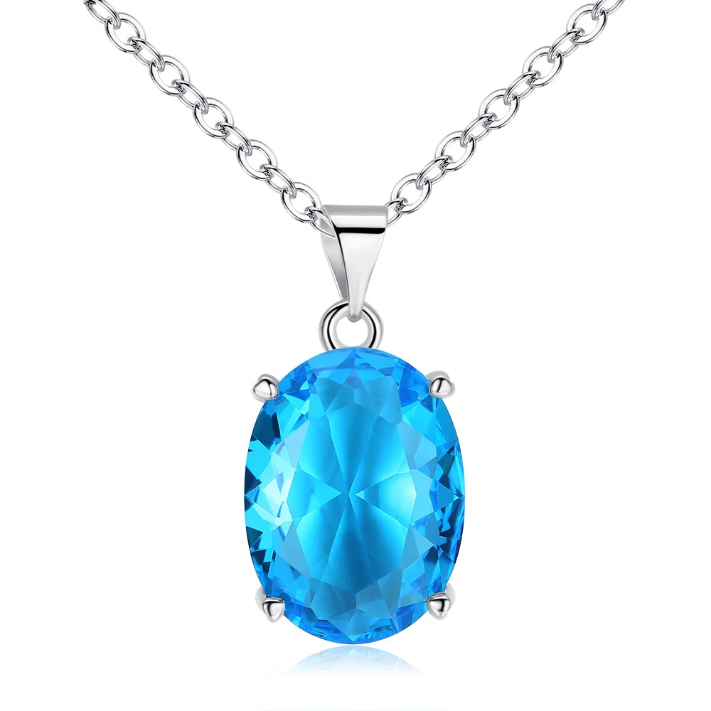 Sky Blue Topaz Gem Pendant