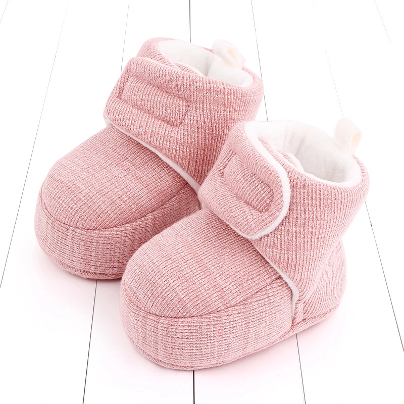 Solid color velcro soft sole toddler shoes