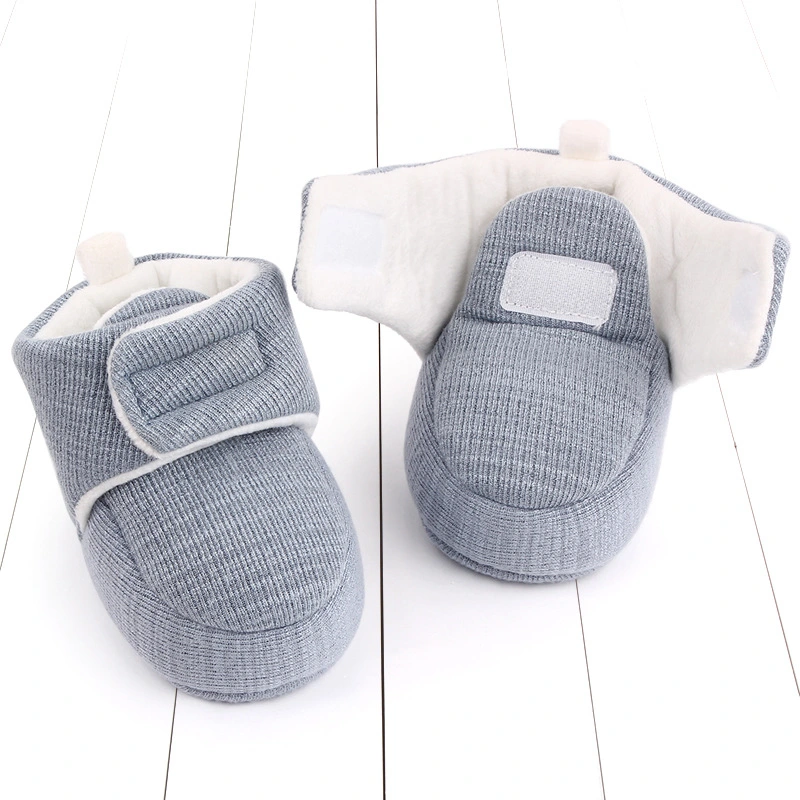 Solid color velcro soft sole toddler shoes