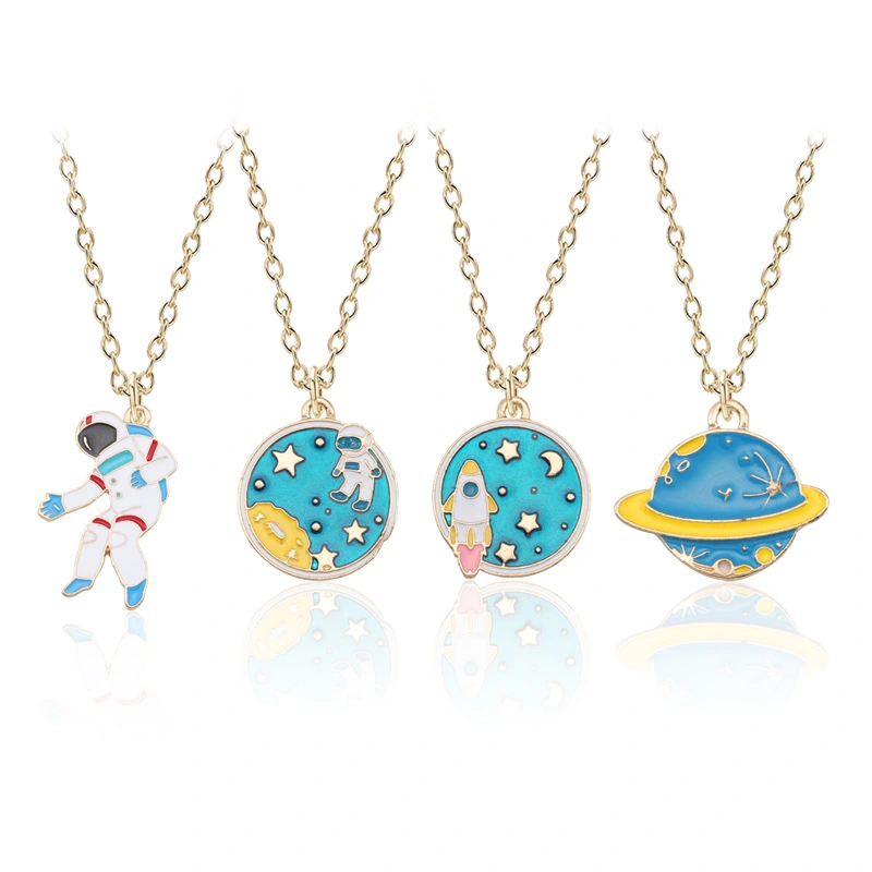 Spaced-Out Cartoon Necklace