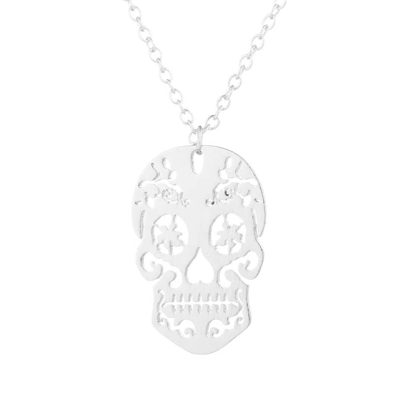 Stainless steel skull necklace