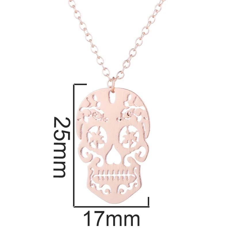 Stainless steel skull necklace